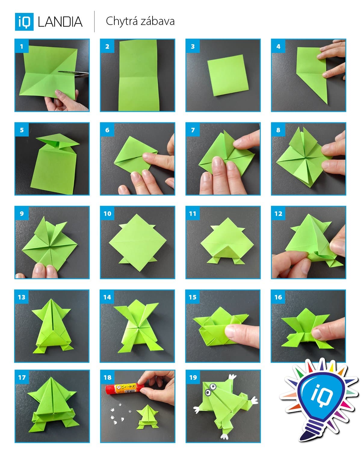 iQB sablona fotokolaz zaby origami